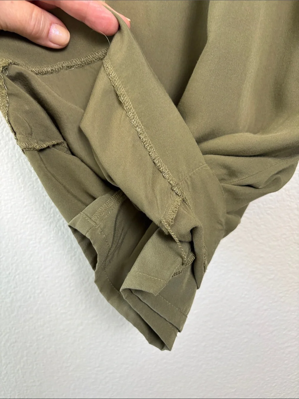 J.Crew Point Sur Olive Green Paperbag Waist Lined Culottes Cropped Pants Sz 6P